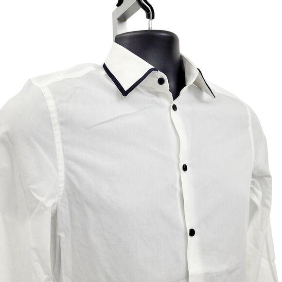 2/$20 H&M White & Black Tone Buttons Down Shirt 100% Cotton Size: XS - Picture 2 of 6